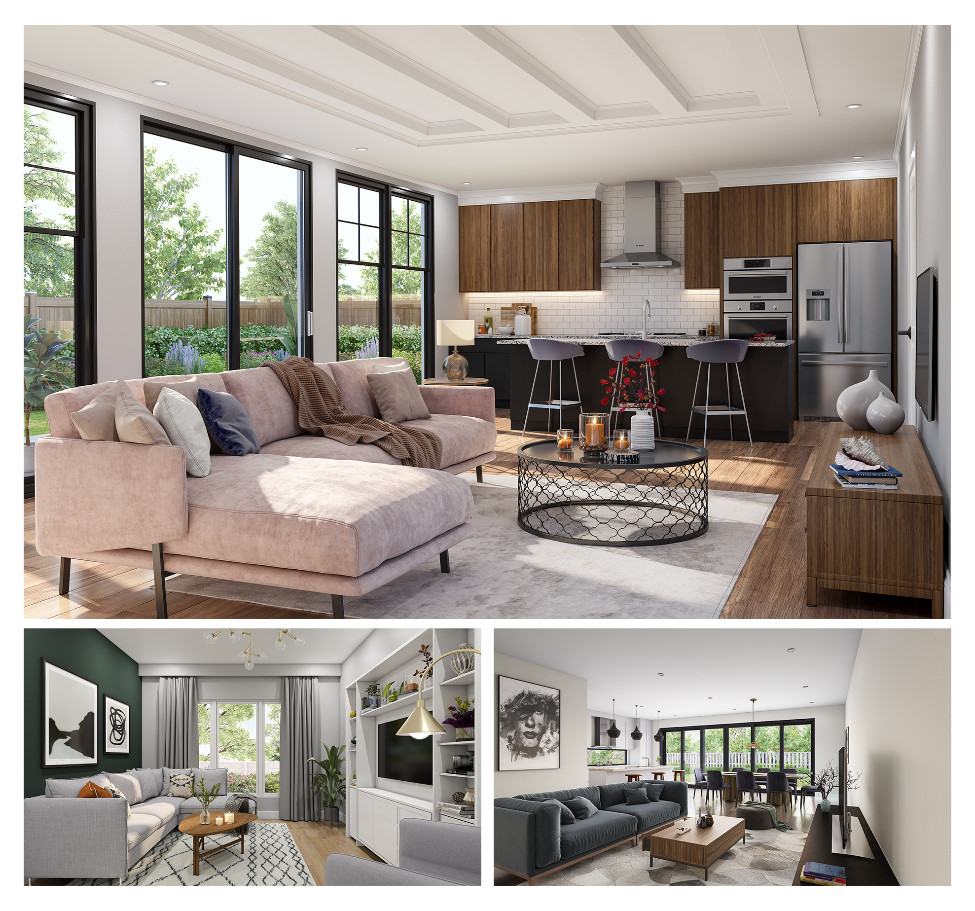 Modern Living Room Interior Render