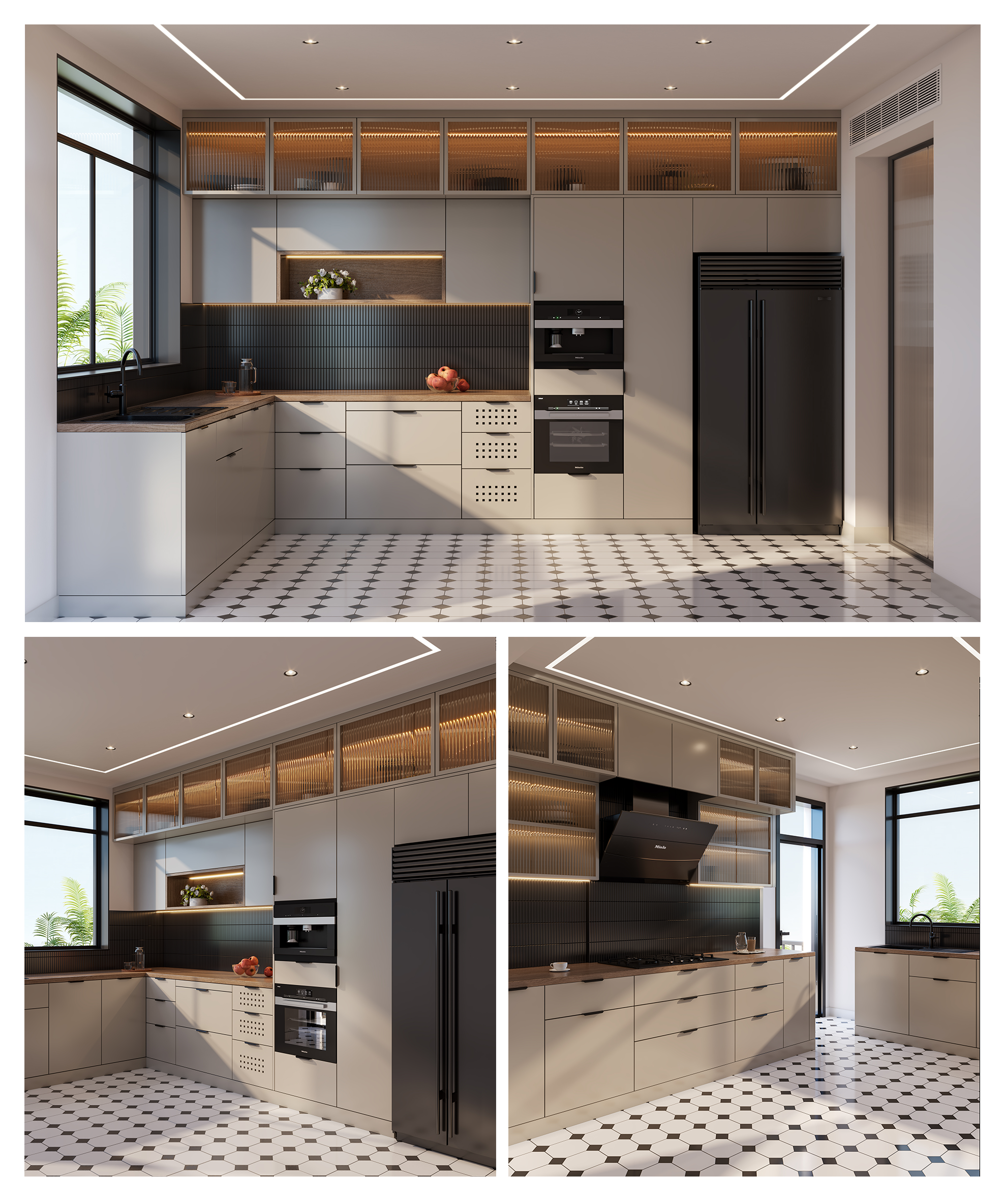 Modern Living Room Interior Render