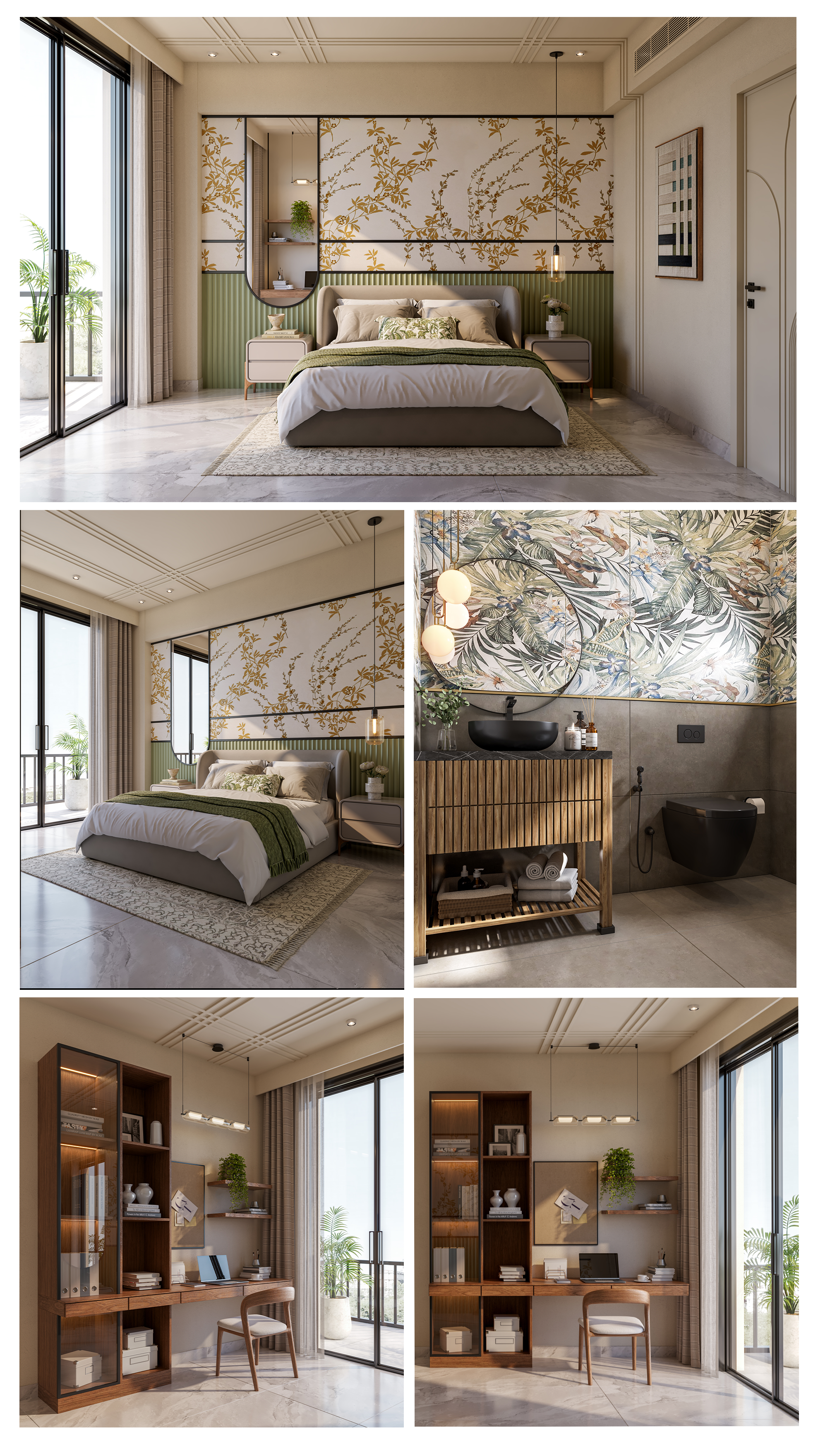 Modern Living Room Interior Render