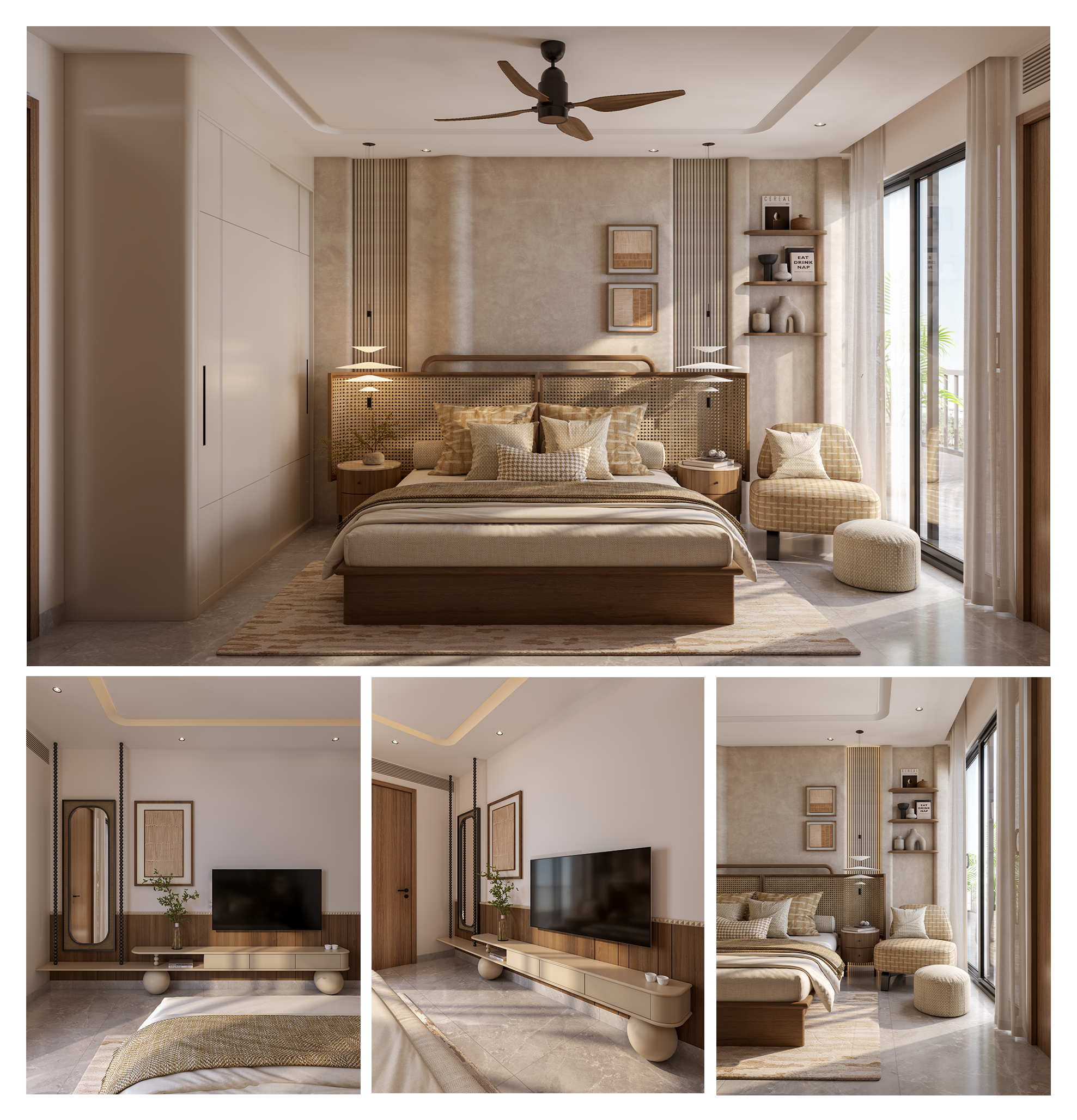 Modern Living Room Interior Render